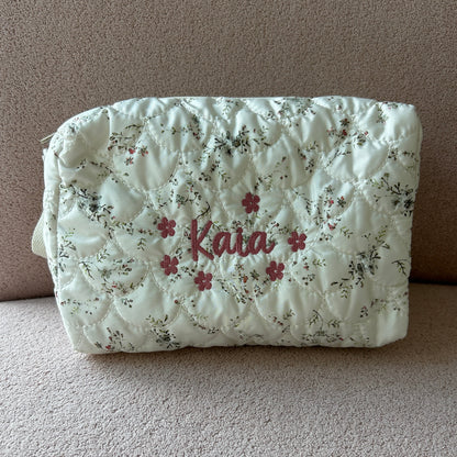 *NEW* Subtle Floral Pouch | Machine Embroidery