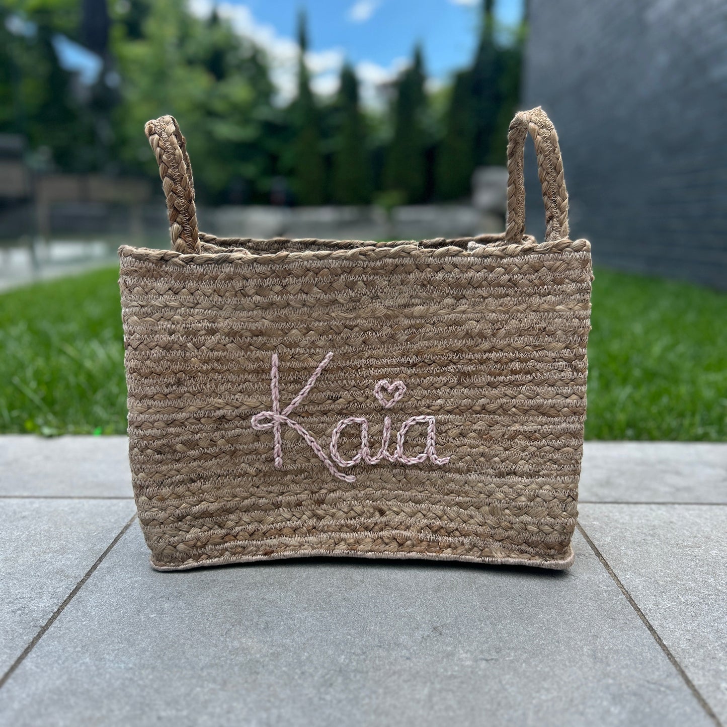 Rectangular Jute Basket | Custom Bin for storage, gardening, organizing