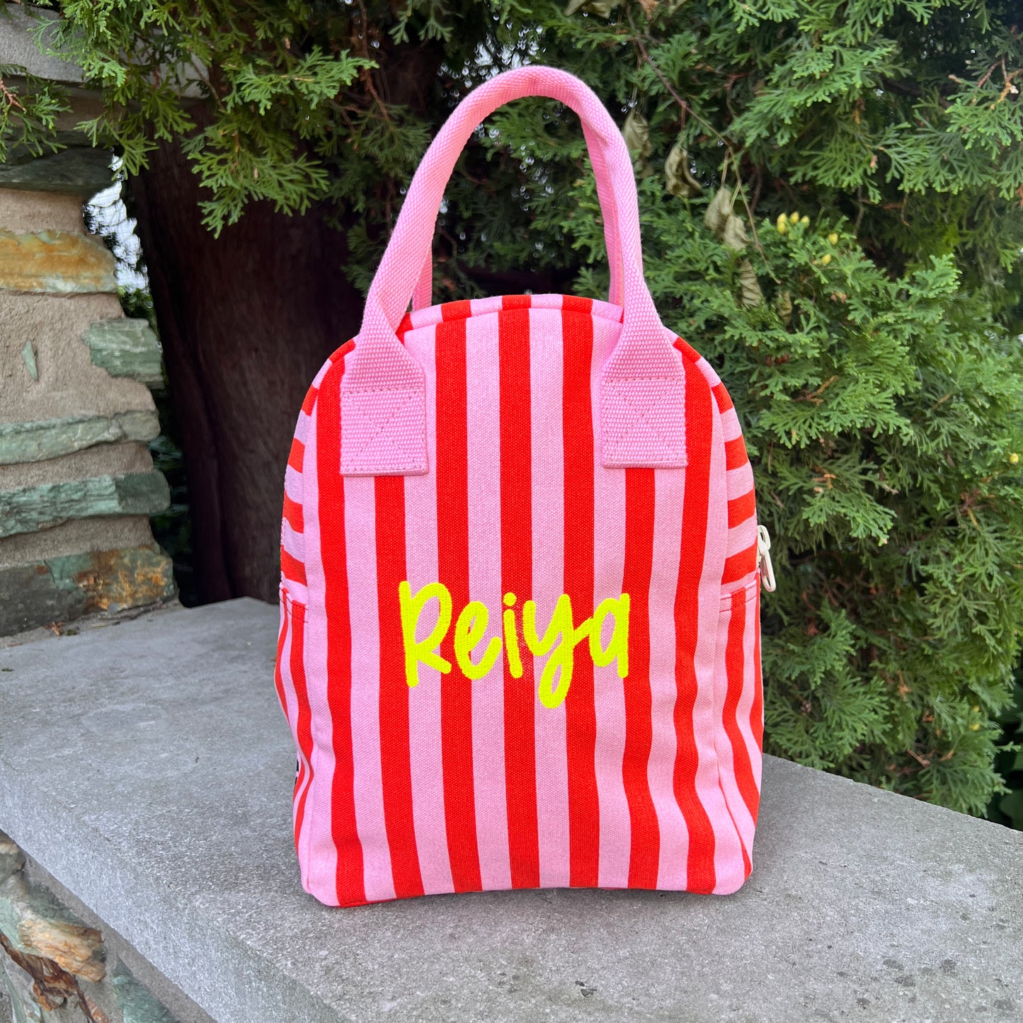 Custom Lunch or Snack Bag Light Blue Gingham | Clean, Non-Toxic Machine Washable (Copy)