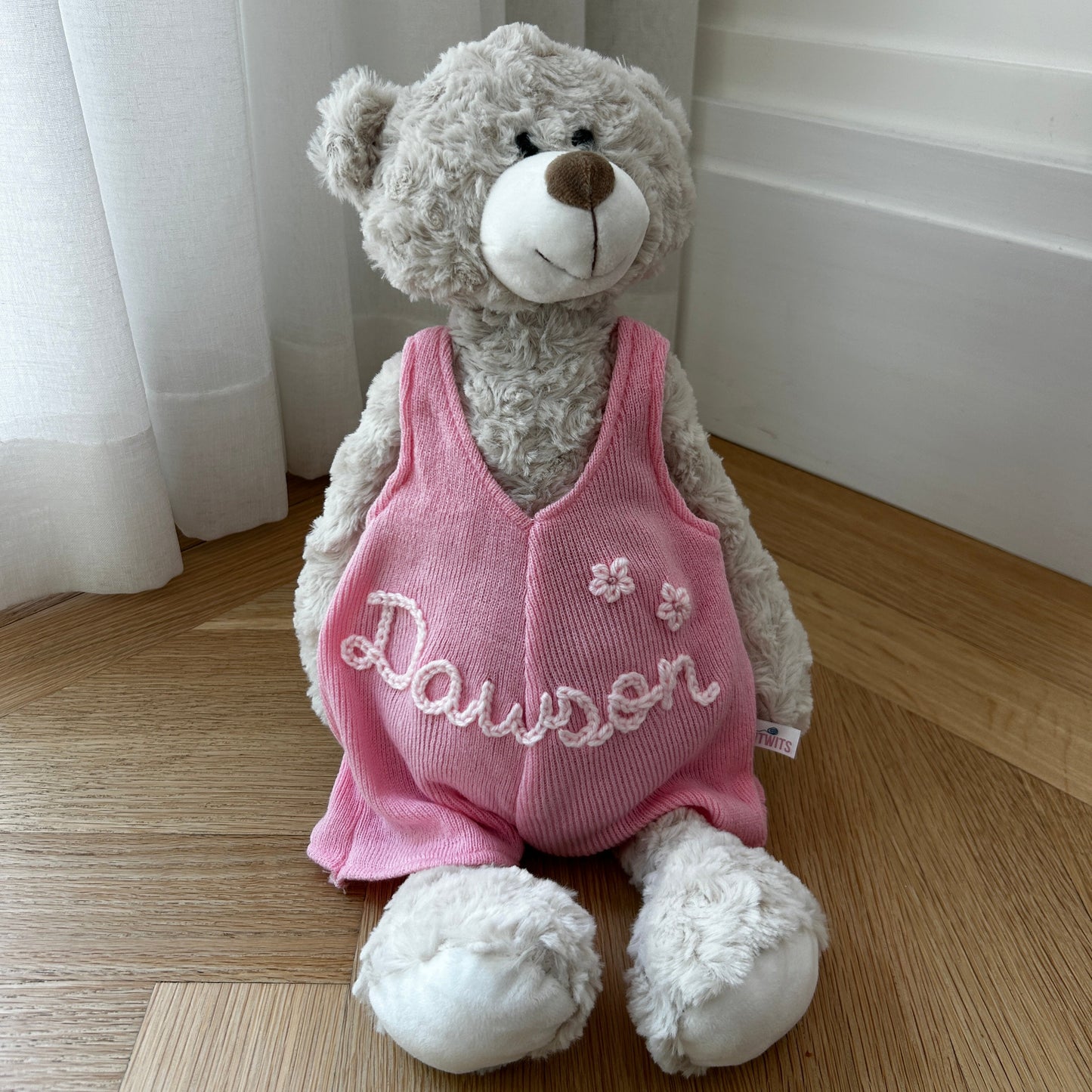 Custom Teddy Bear in Pink, Brown or Blue | Stuffed Animal Custom Gift