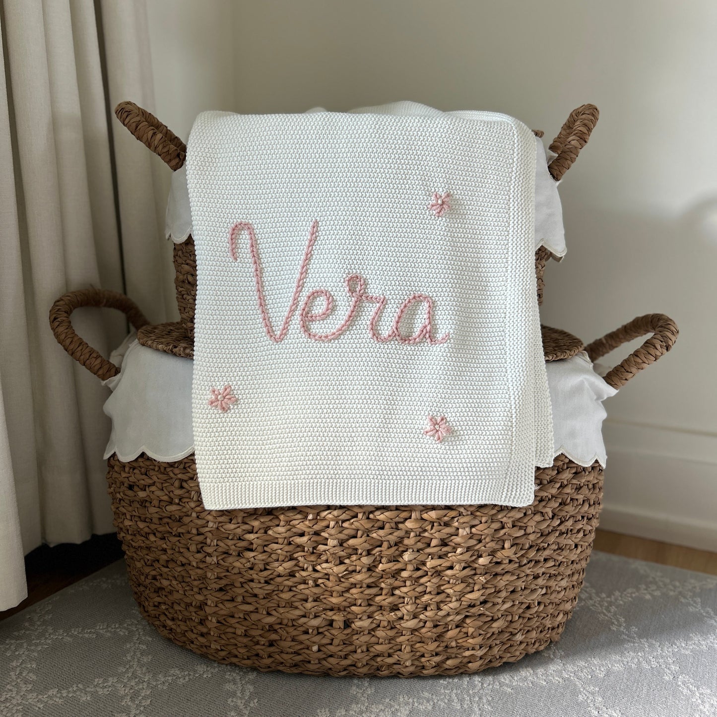 Solid Colour Baby Blanket - IVORY | Custom Baby Blanket Gift in Many Colors