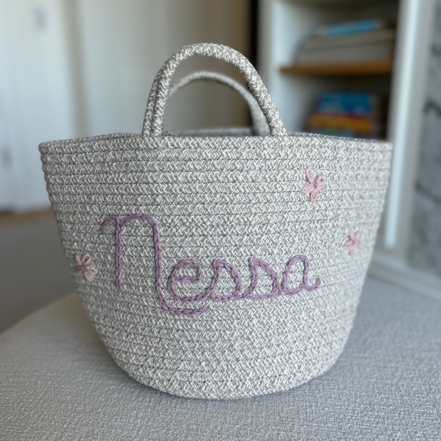 Les Bins Size Medium, BEIGE | Storage Bins for Nursery, Playroom & More