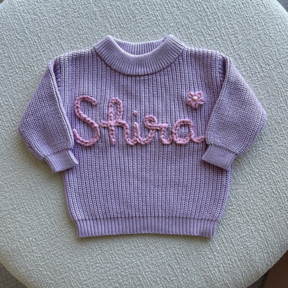 Custom Name Sweater | Multiple Colors Oversized Knit Newborn to 6 Years