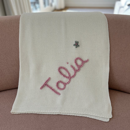 Solid Colour Baby Blanket - IVORY | Custom Baby Blanket Gift in Many Colors