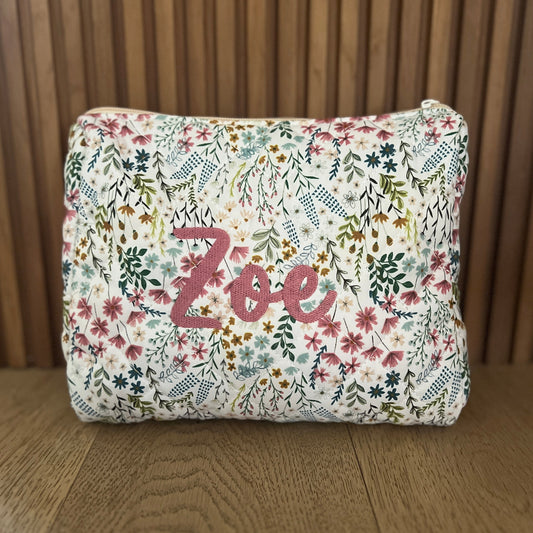 *NEW* Multi-Color Floral Pouch | Machine Embroidery