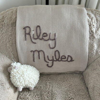 Solid Colour Baby Blanket Sage Green | Custom Baby Blanket Gift in Many Colors