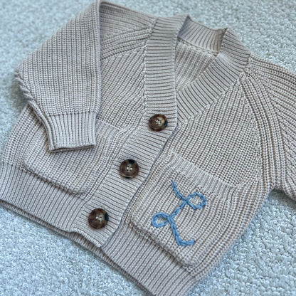 Oatmeal Pocket Cardigan | Sizes for 2-5 Years