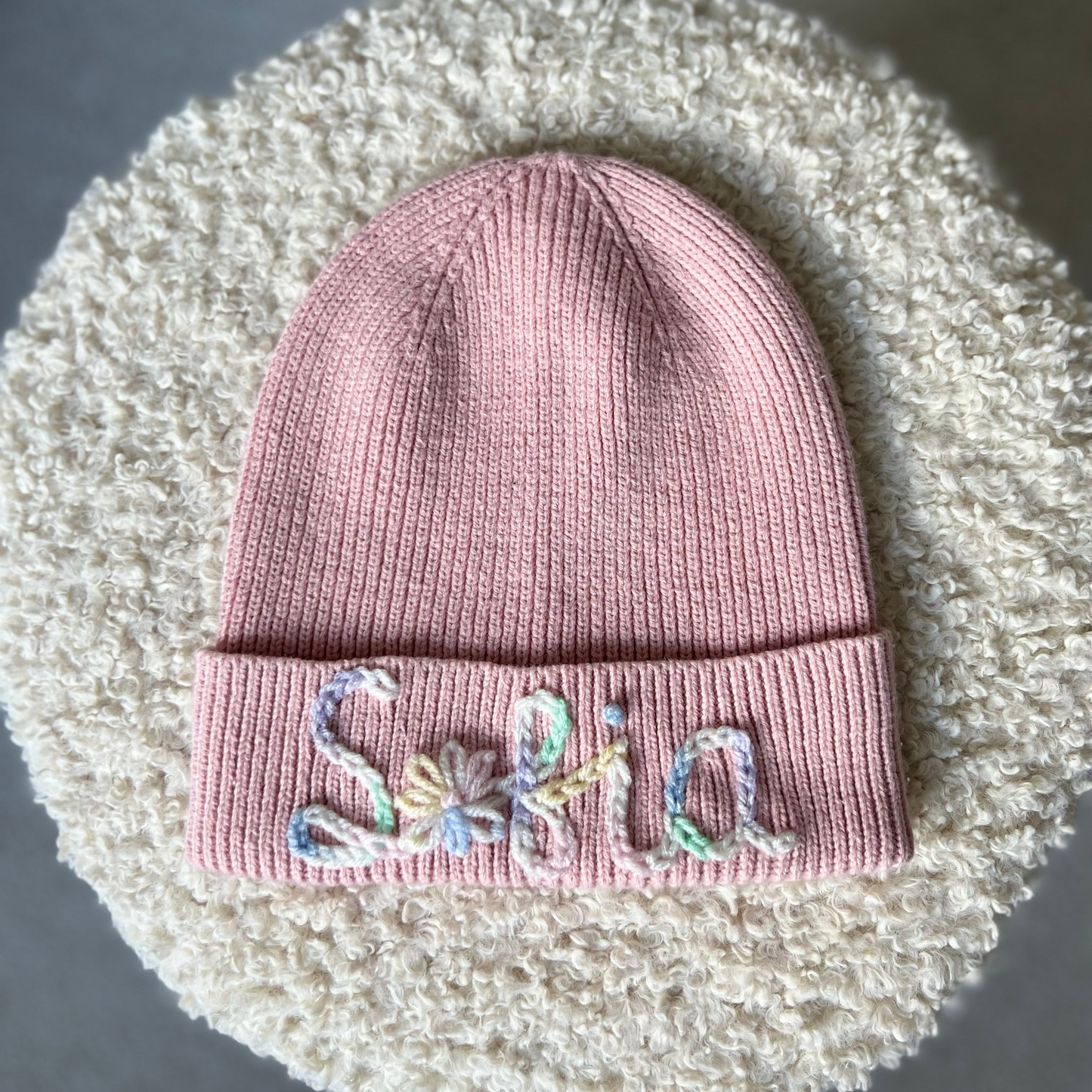 Pink Classic Beanie Sample | Size 3-6 Years