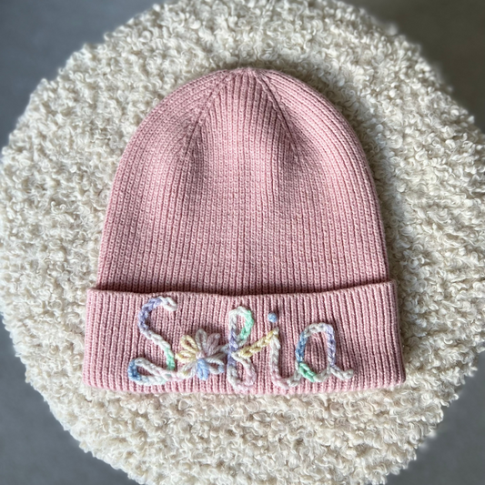 Pink Classic Beanie Sample | Size 3-6 Years