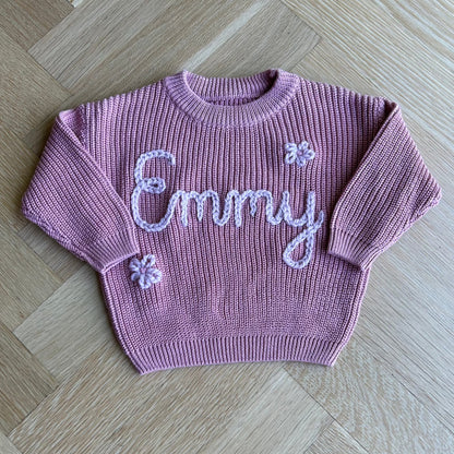 Custom Name Sweater | Multiple Colors Oversized Knit Newborn to 6 Years