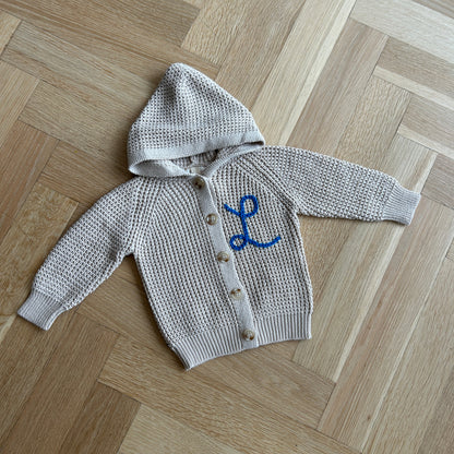 Hooded Waffle Cardigan | Oatmeal, Brown or Navy