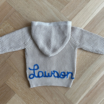 Hooded Waffle Cardigan | Oatmeal, Brown or Navy