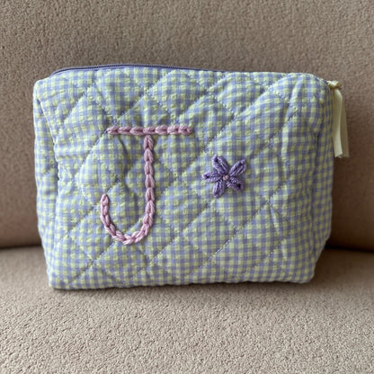 Gingham pouch | Available in Pink, Green or Purple