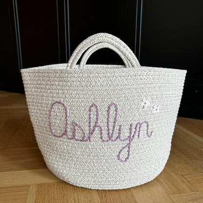 Les Bins Size Large, BEIGE | Storage Bins for Nursery, Playroom & More