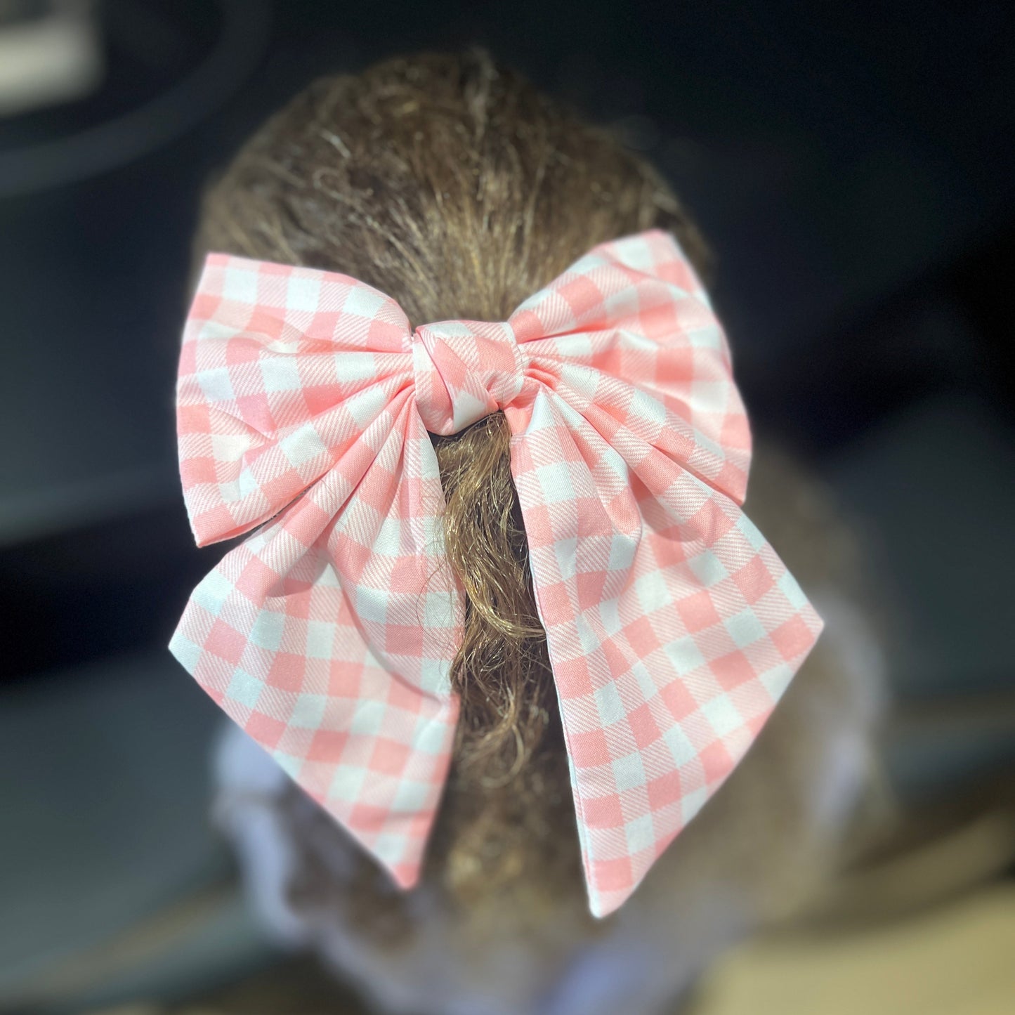 Oversized Bow Clip | Hair accessory for toddlers & Girls | Machine Embroidery