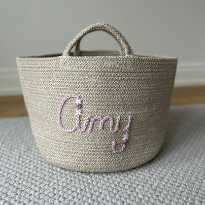 Les Bins Size Large, BEIGE | Storage Bins for Nursery, Playroom & More