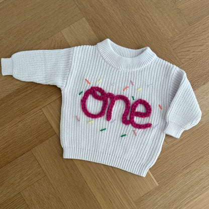 Custom Name Sweater | Multiple Colors Oversized Knit Newborn to 6 Years