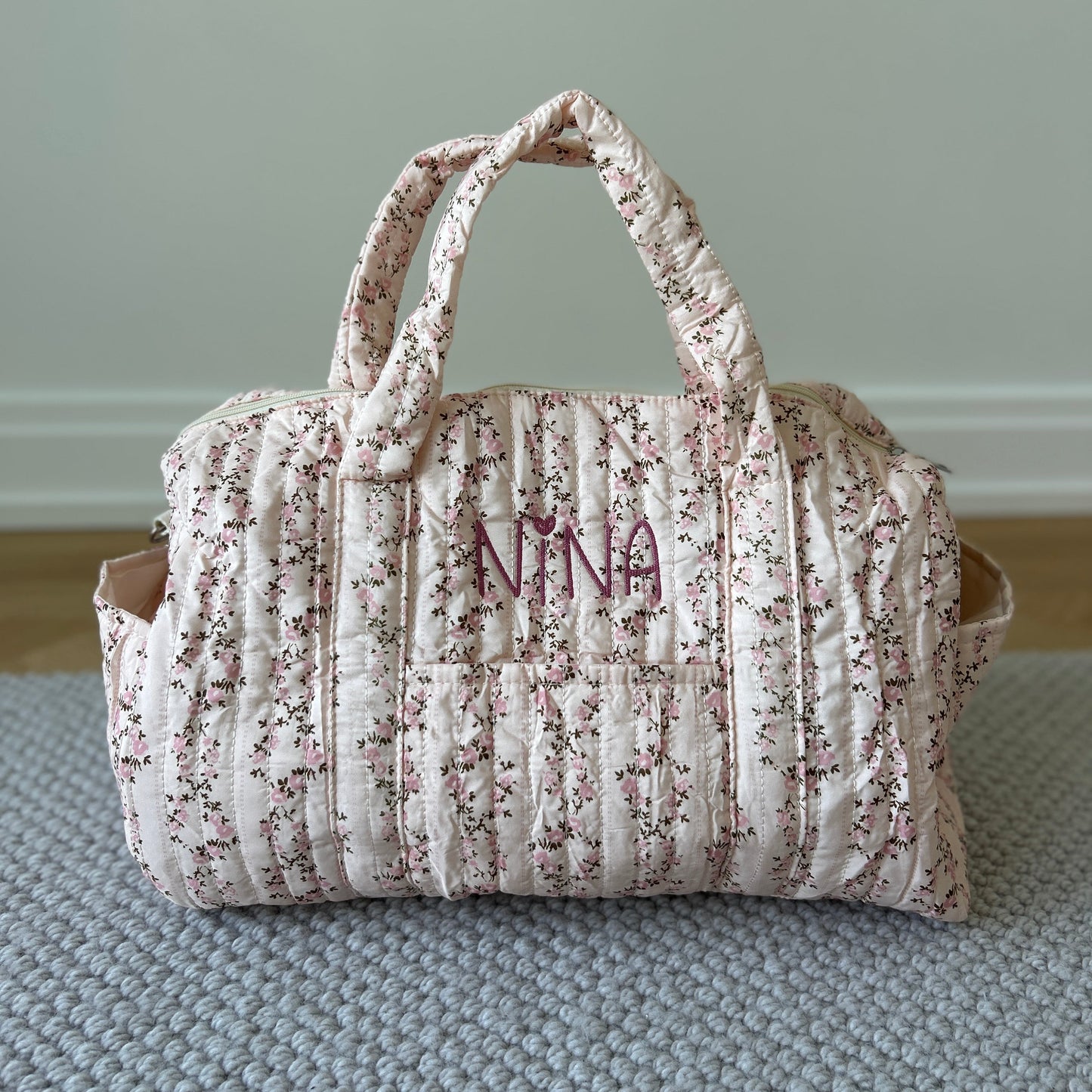 *NEW* Pink Floral Duffel & Pouch Bundle