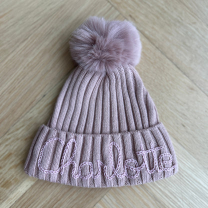 Ribbed Pompom Hat | Winter hat for Babies & Toddlers