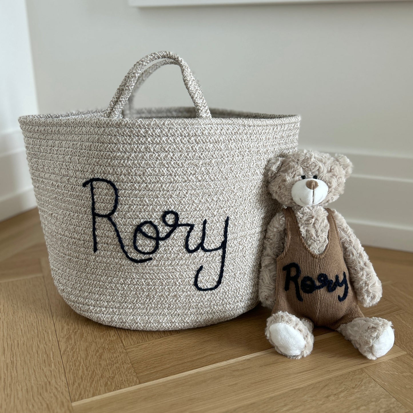 Les Bins Size Large, BEIGE | Storage Bins for Nursery, Playroom & More