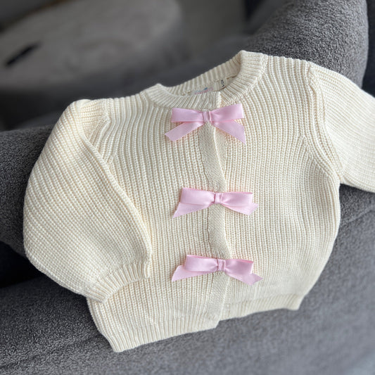 *NEW* Pink Bow Cardigan | 6 Months to 2 Years, Ready to Ship!