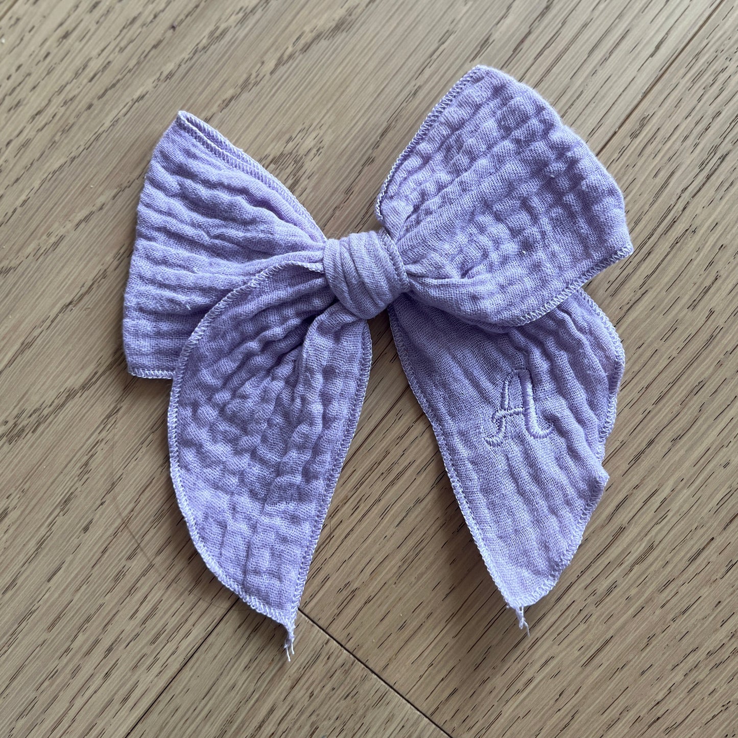 Oversized Bow Clip | Hair accessory for toddlers & Girls | Machine Embroidery