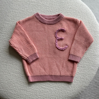 Blush 2-toned Classic Knit Sweater | Size Newborn to 4T