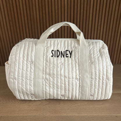 Star Diaper Bag / Overnight Bag PINK | Machine Embroidery