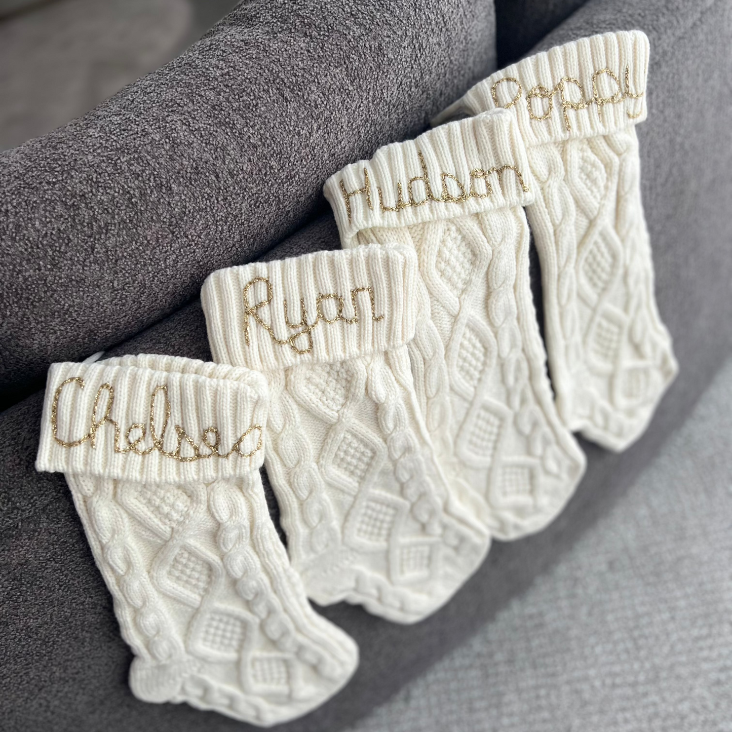 Custom Christmas Stocking | Hand embroidered stocking