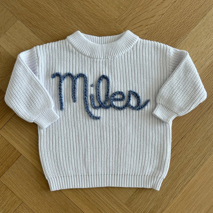 Custom Name Sweater | Multiple Colors Oversized Knit Newborn to 6 Years