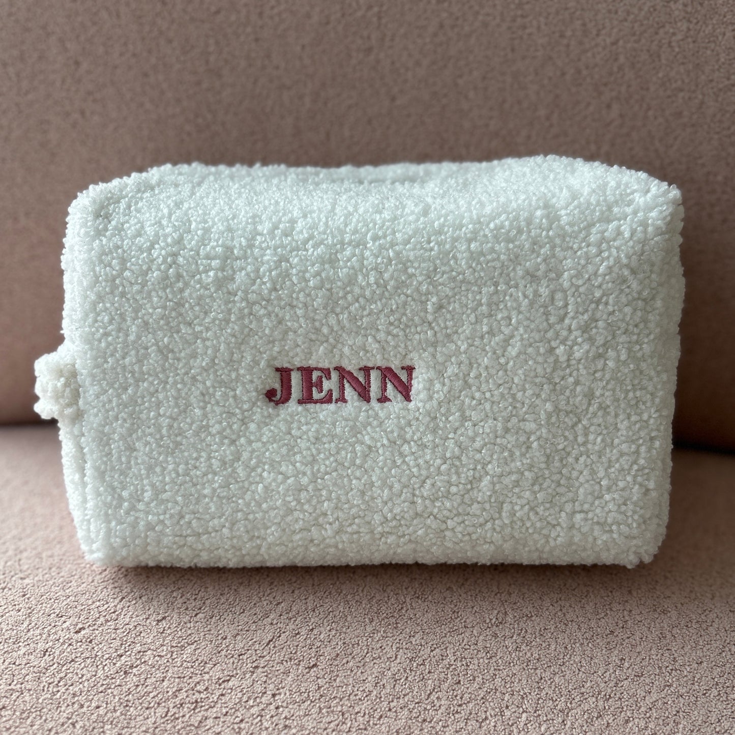 Teddy Boucle Pouch | Machine Embroidery