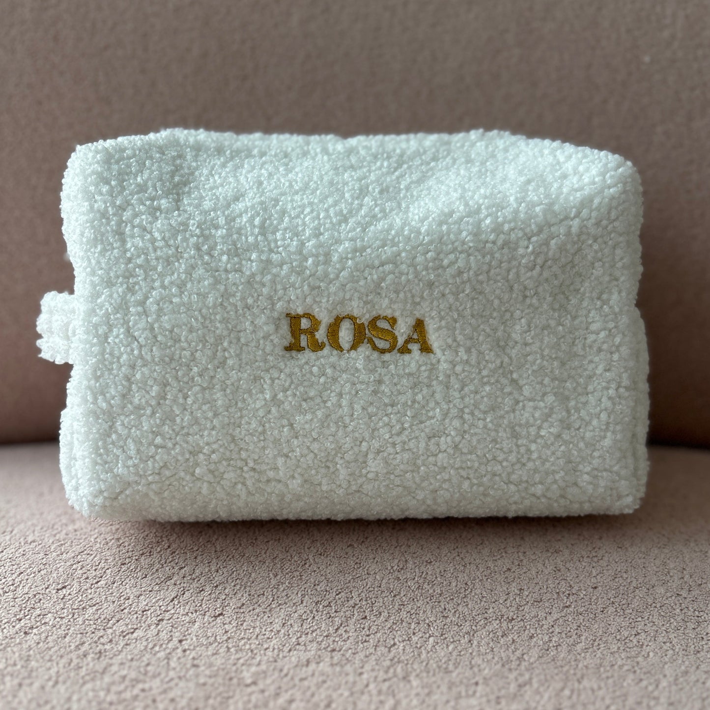 Teddy Boucle Pouch | Machine Embroidery