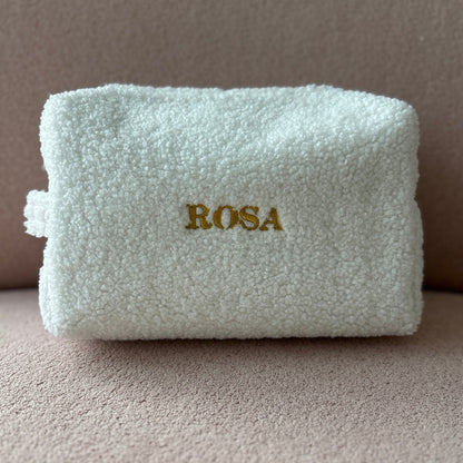 Teddy Boucle Pouch | Machine Embroidery