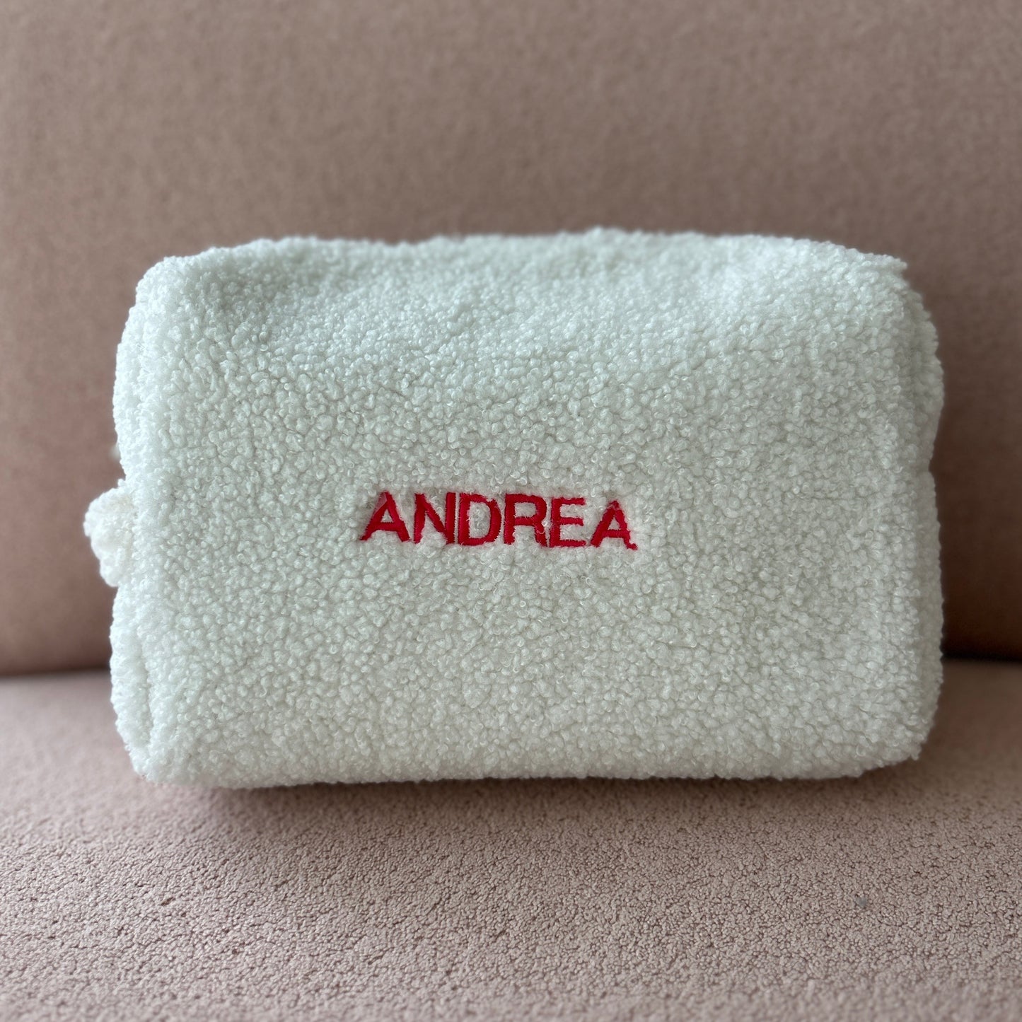 Teddy Boucle Pouch | Machine Embroidery