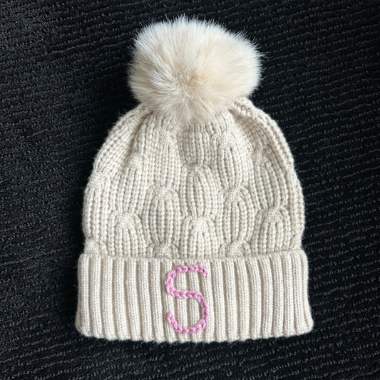 Grey Pompom Beanie 1-3 Years