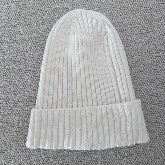 White Thin Lightweight beanie Size 1-3 Years