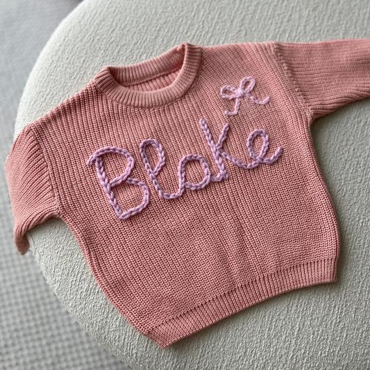 Classic Blush Knit Sweater | 6-9 Months