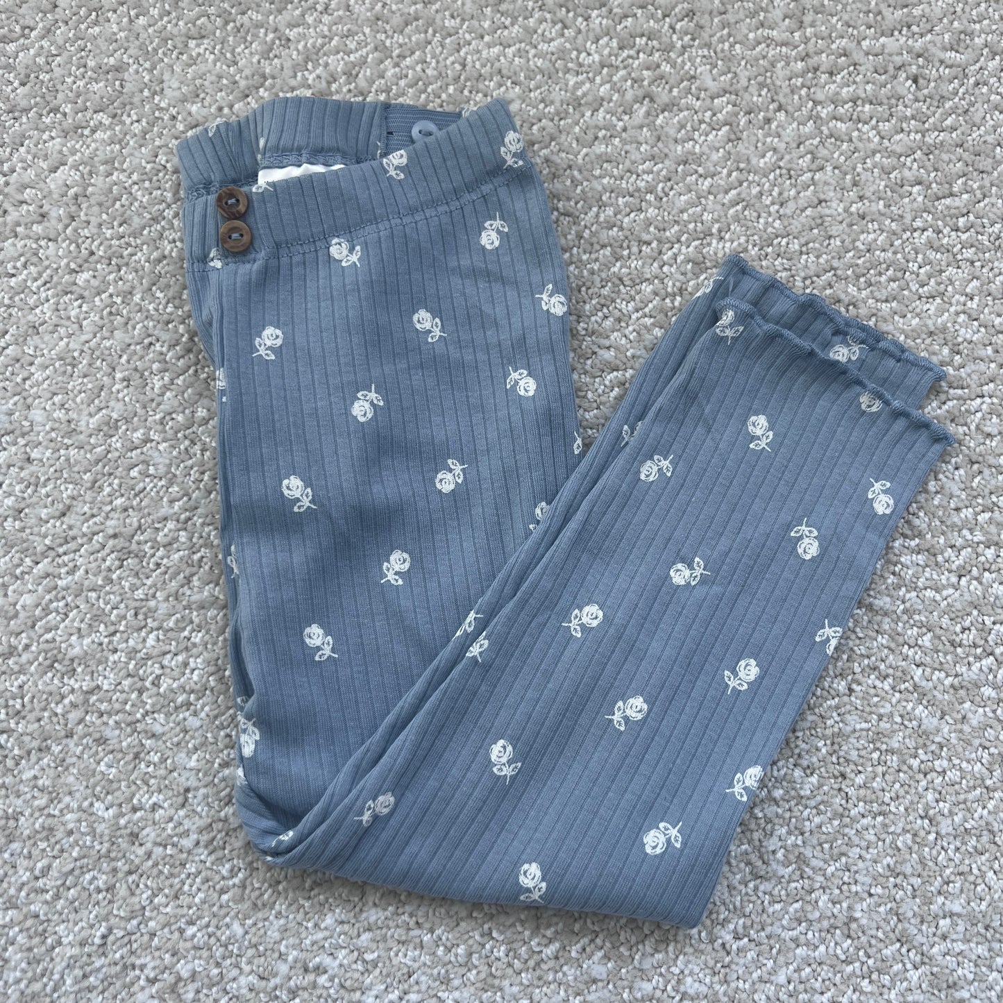 Dusty blue Floral Pants size 2T