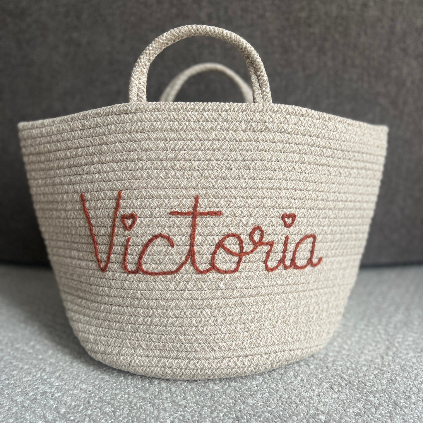 Les Bins Size Large, BEIGE | Storage Bins for Nursery, Playroom & More