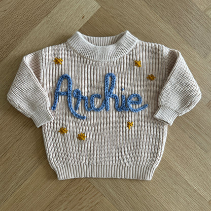 Custom Name Sweater | Multiple Colors Oversized Knit Newborn to 6 Years