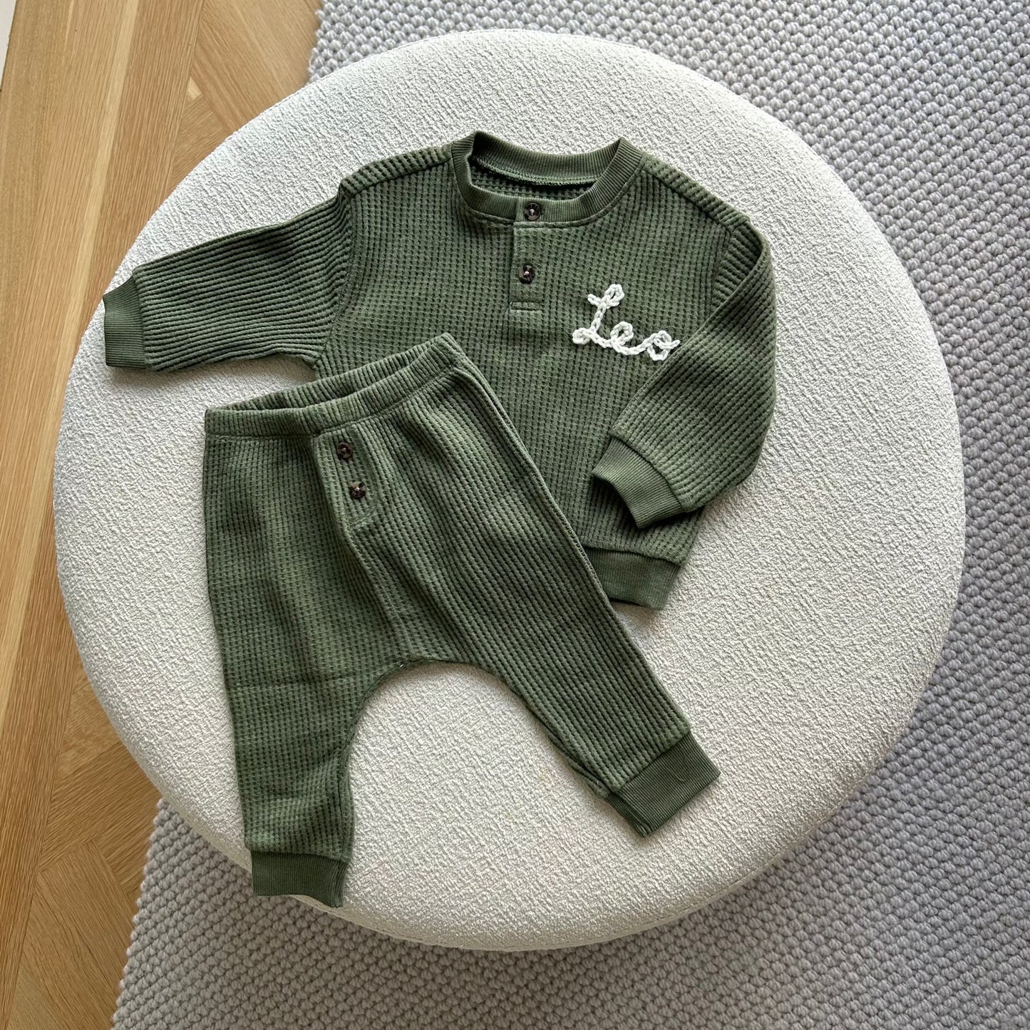 Cozy Baby Waffle Sets | Two-Piece sets for babies 3-12 Months