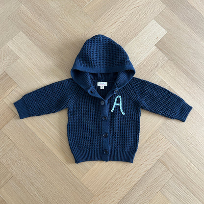 Hooded Waffle Cardigan | Oatmeal, Brown or Navy