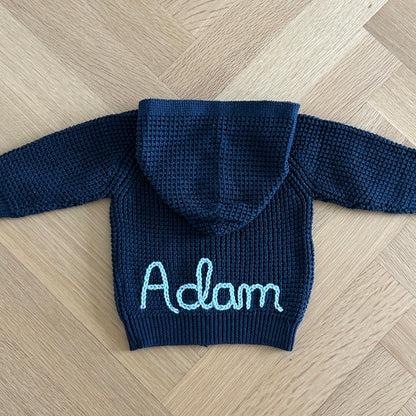 Hooded Waffle Cardigan | Oatmeal, Brown or Navy