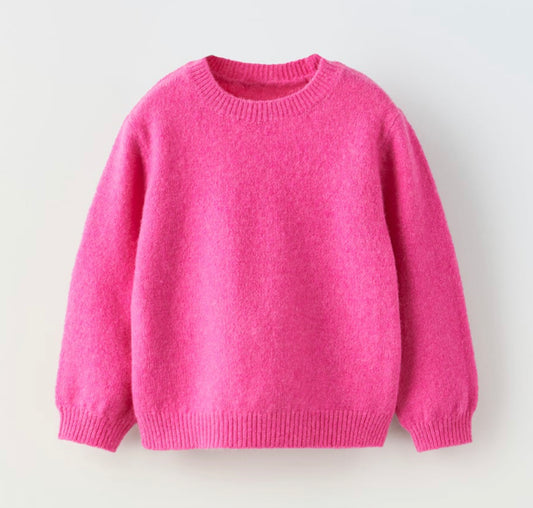 Fuchsia Toddler Sweater | 1.5-3 Years Old