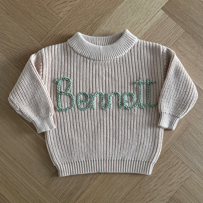 Custom Name Sweater | Multiple Colors Oversized Knit Newborn to 6 Years