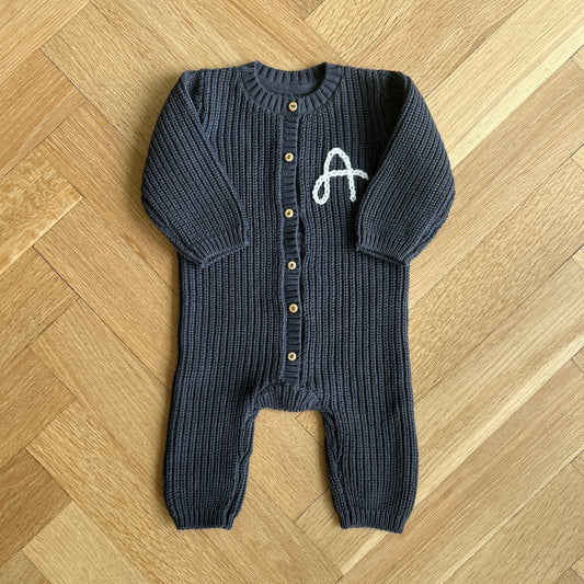 Cozy Knit Onesie For Baby Boys | Soft Navy Blue or Teal