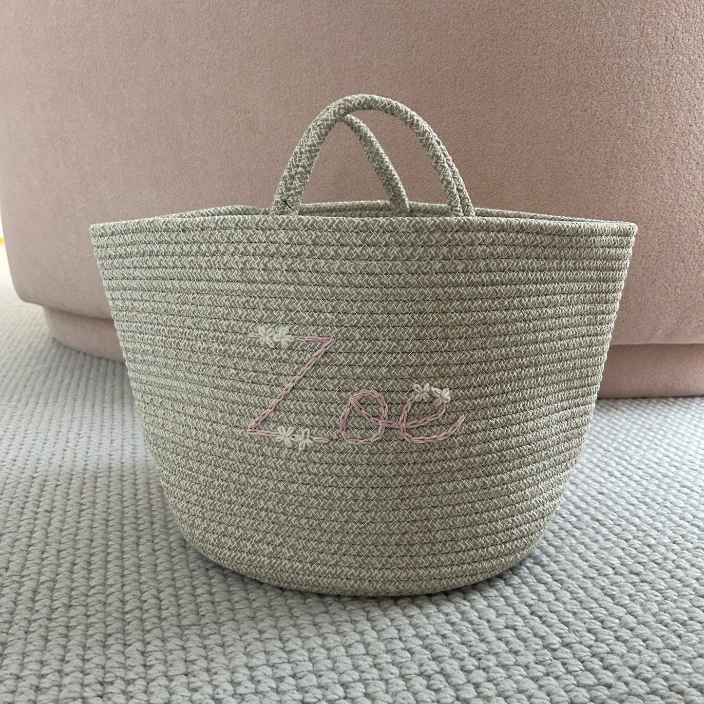 Les Bins Size Large, BEIGE | Storage Bins for Nursery, Playroom & More