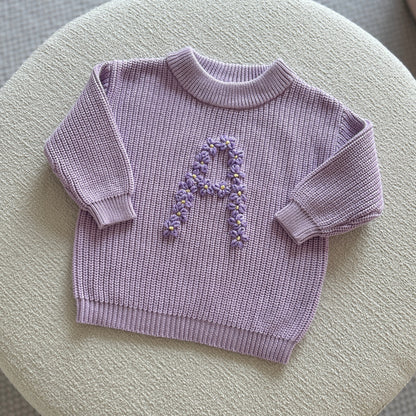 The Flower Bomb Sweater | Multiple Colors Oversized Knit Newborn to 6 Years