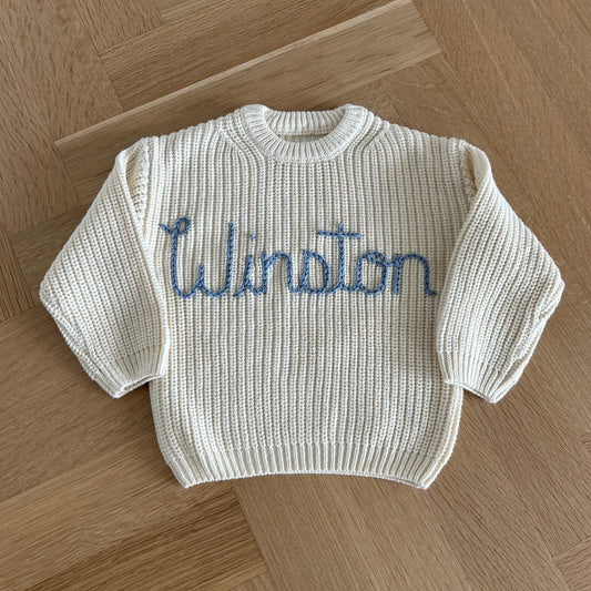 Ivory Chunky Knit Toddler Sweater *Premium Collection* | Sizes for 3-5 Year Olds