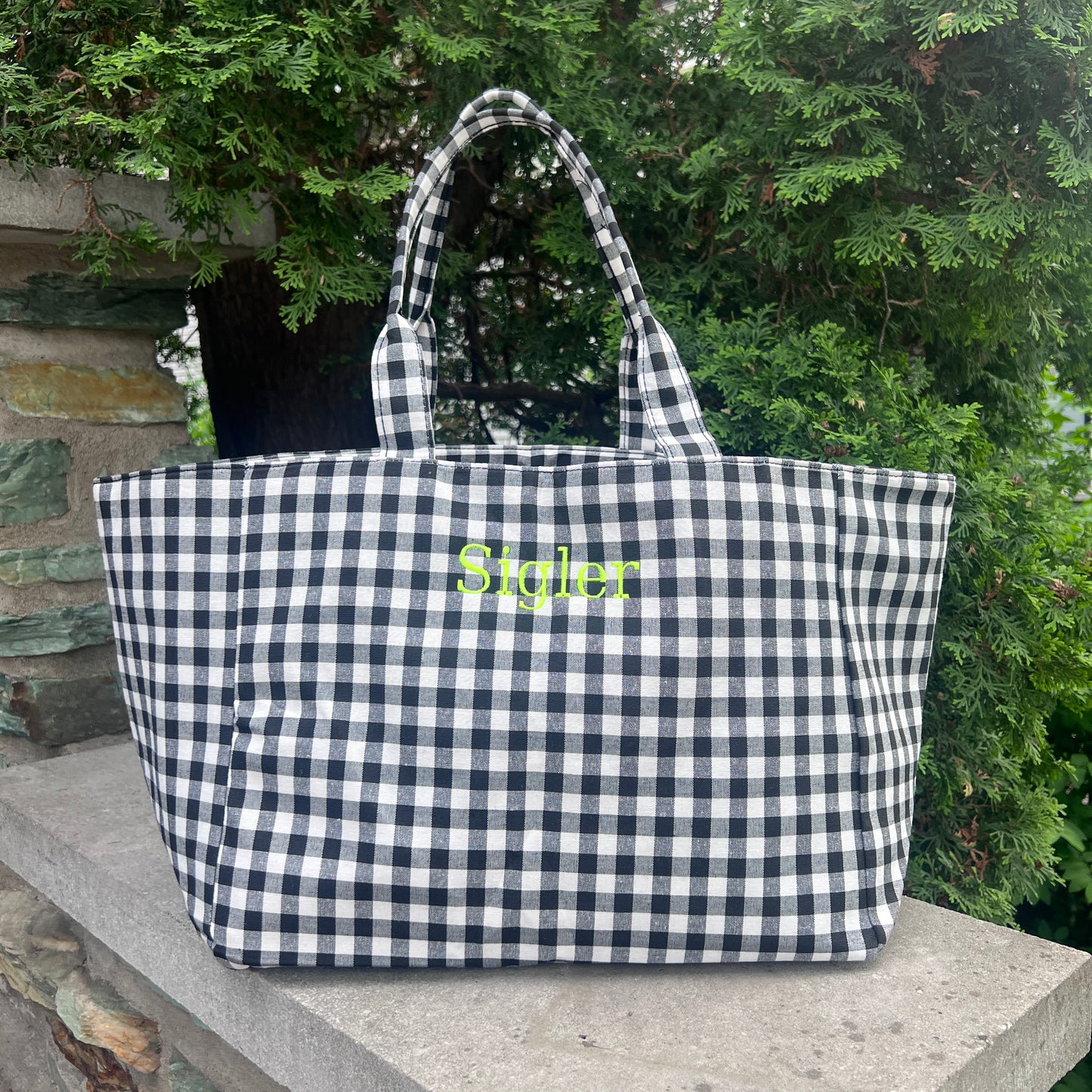 NEW Gingham Tote Bag | Black or Red
